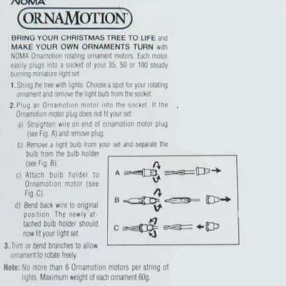 NOMA Ornamotion “Dear Santa” Holiday Christmas Rotating Ornament Vintage - Picture 13 of 13